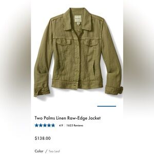 Tommy Bahama Two Palms Linen Raw-Edge Jacket